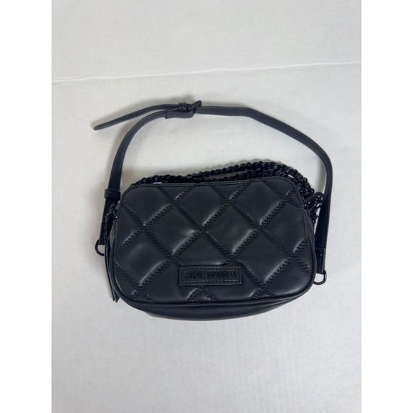 Steve Madden Handbags - Steve Madden Black Quilted Crossbody Bag‎ Chain Strap Evening Mini